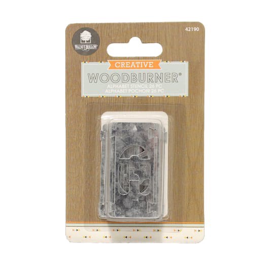 slide 1 of 7, Walnut Hollow Creative Woodburner Alphabet Stencils, 26ct., 26 ct
