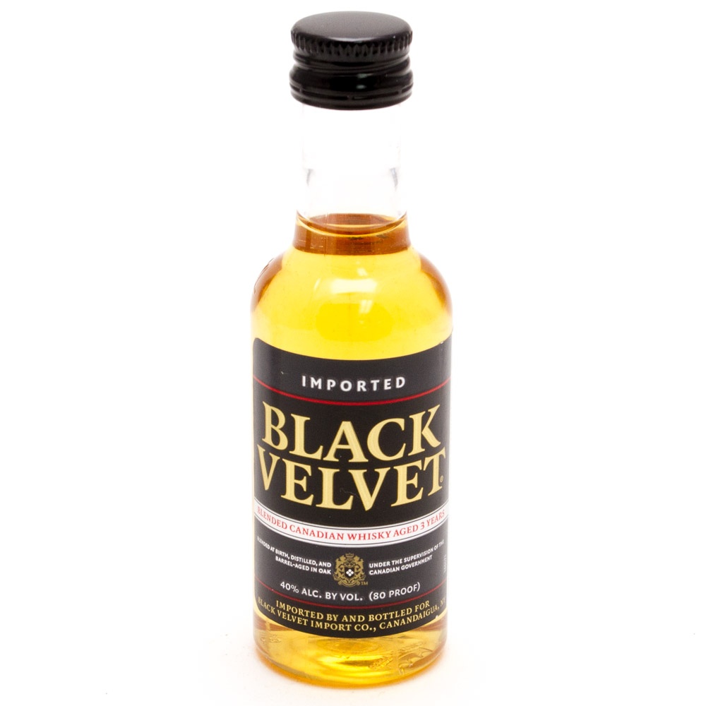 slide 1 of 1, Black Velvet Canadian Whisky, 50 ml