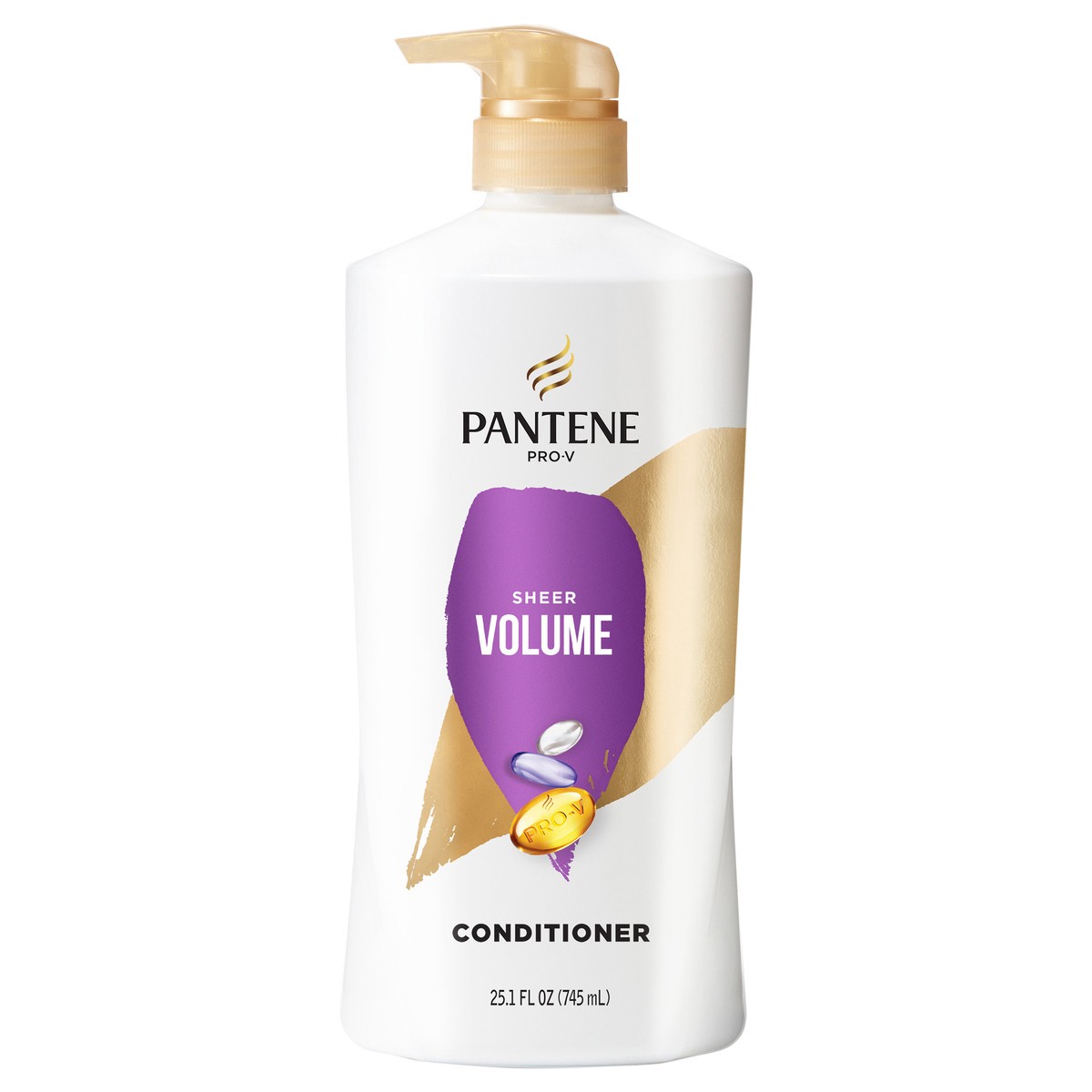 slide 1 of 9, Pantene Sheer Volume 72 HR Fullness Conditioner 25.1 FL OZ/745mL, 25.1 fl oz