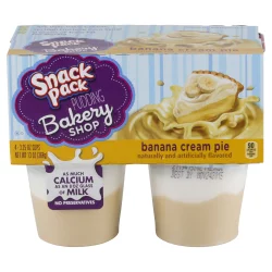 Snack Pack Pudding Bakery Shop Banana Cream Pie