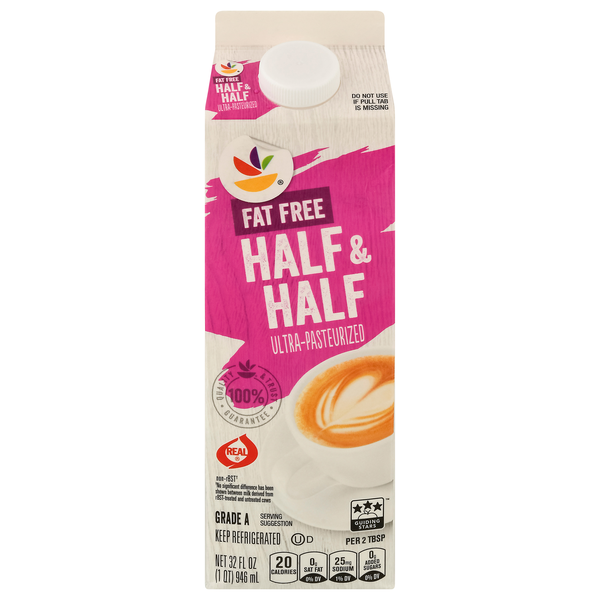 slide 1 of 1, Giant Fat Free Half & Half Cream, 1 qt