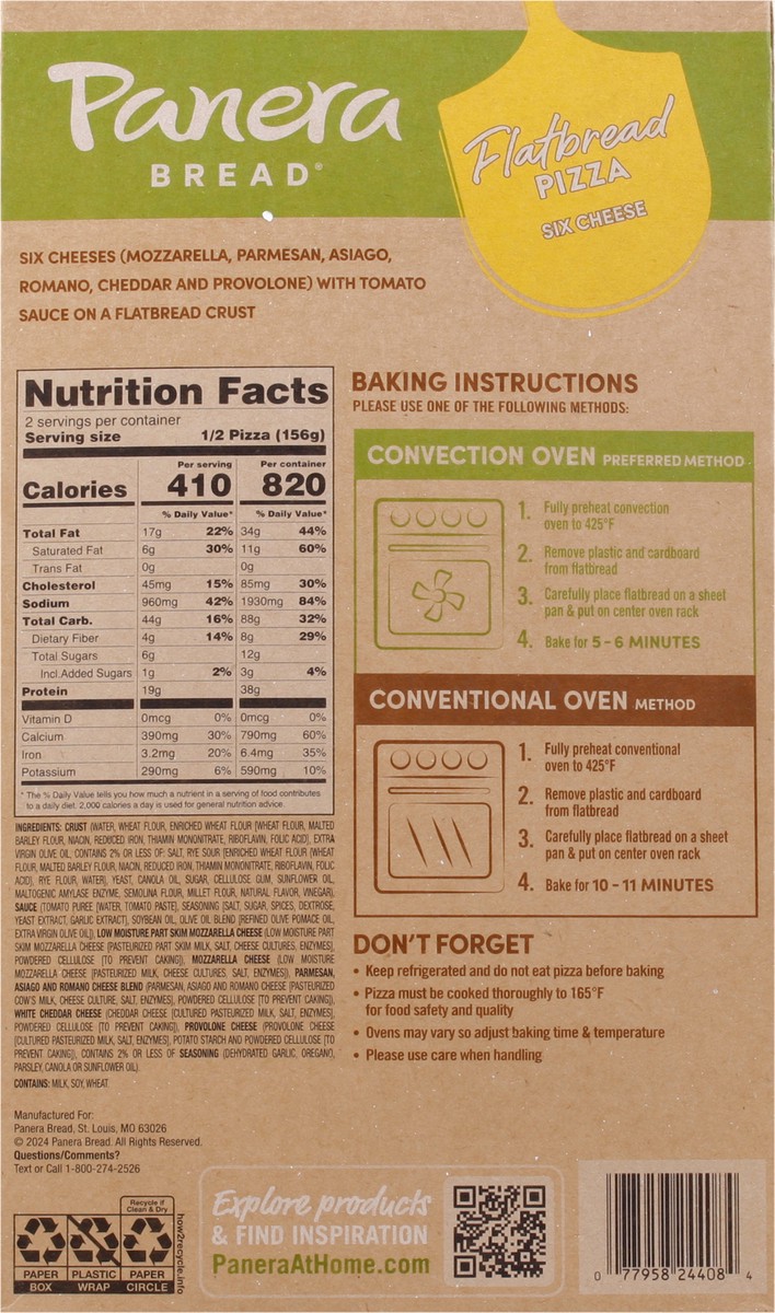 slide 10 of 15, Panera Flatbread Pizza Six Cheese, 11 oz