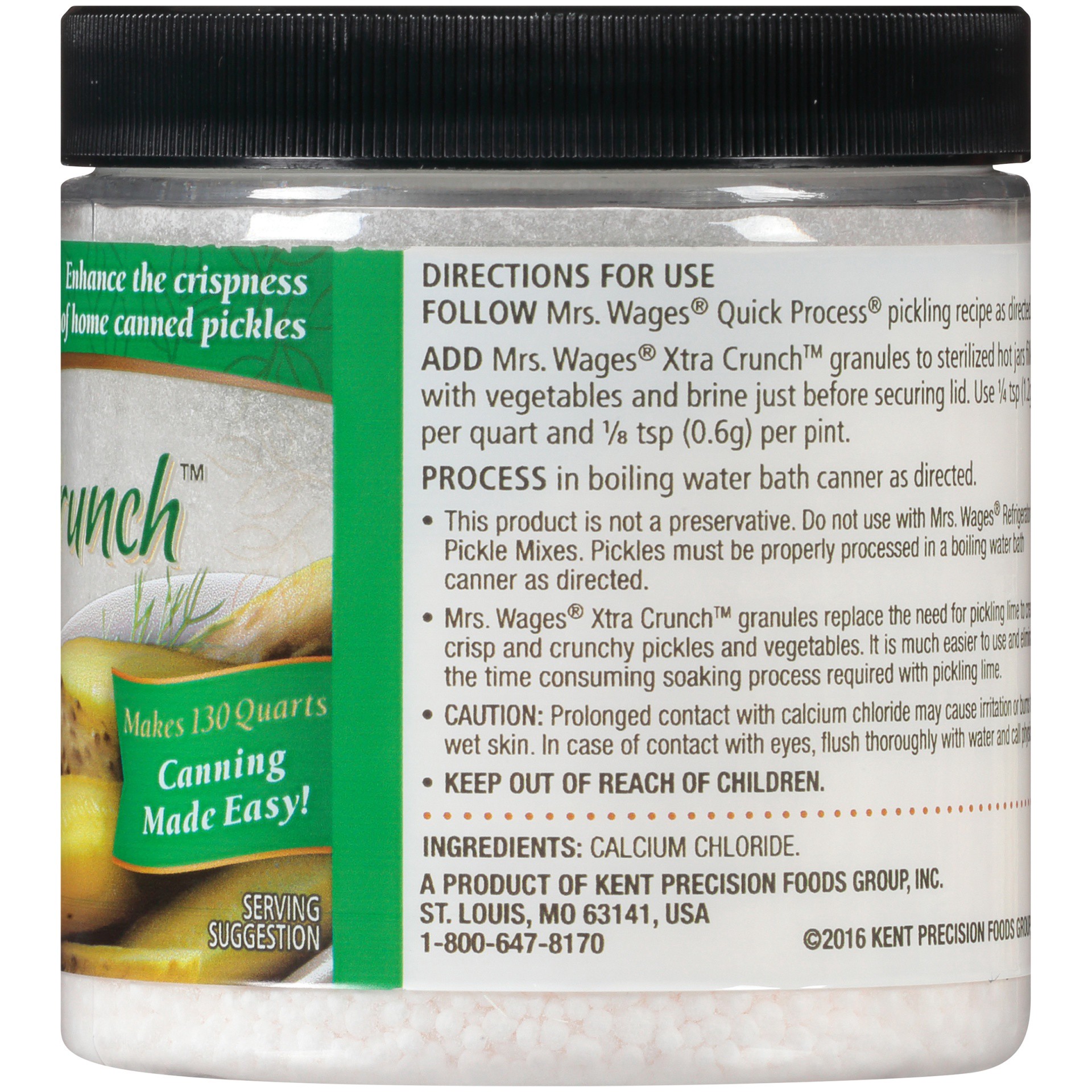 slide 5 of 5, Mrs. Wages Xtra Crunch Calcium Chloride Granules, 5.5 oz