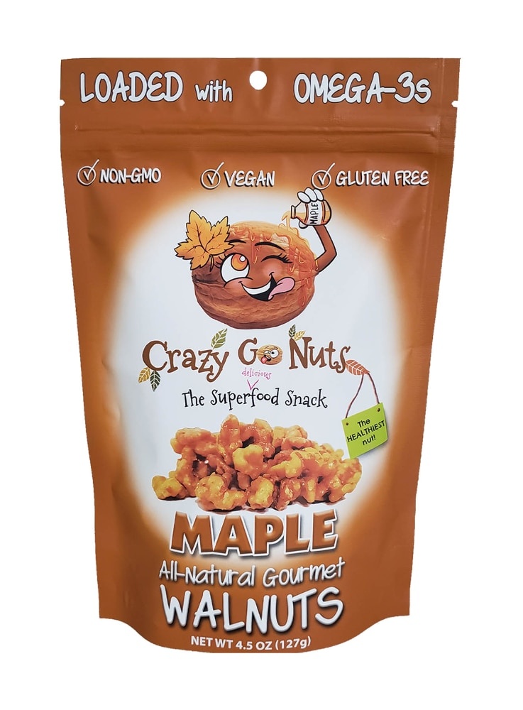 slide 1 of 1, Crazy Go Nuts All-Natural Maple Gourmet Walnuts, 4.5 oz