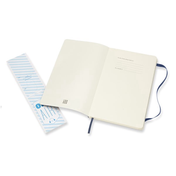 slide 5 of 5, Moleskine Classic Soft Cover Notebook, 5&Rdquo; X 5-1/4&Rdquo;, Ruled, 240 Pages (120 Sheets), Sapphire Blue, 120 ct