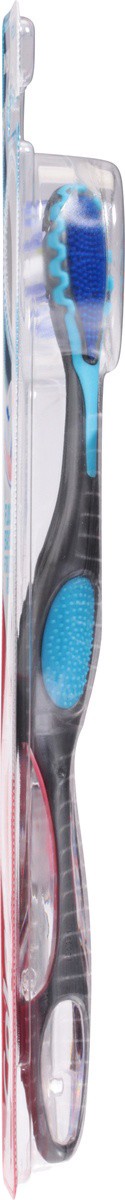slide 4 of 9, Colgate 360° Advanced Floss-Tip Bristles Toothbrush, Medium, 1 ct