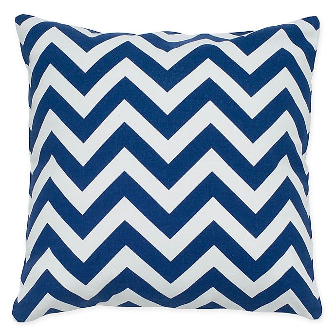 slide 1 of 1, Rizzy Home Chevron Square Throw Pillow - Navy, 1 ct