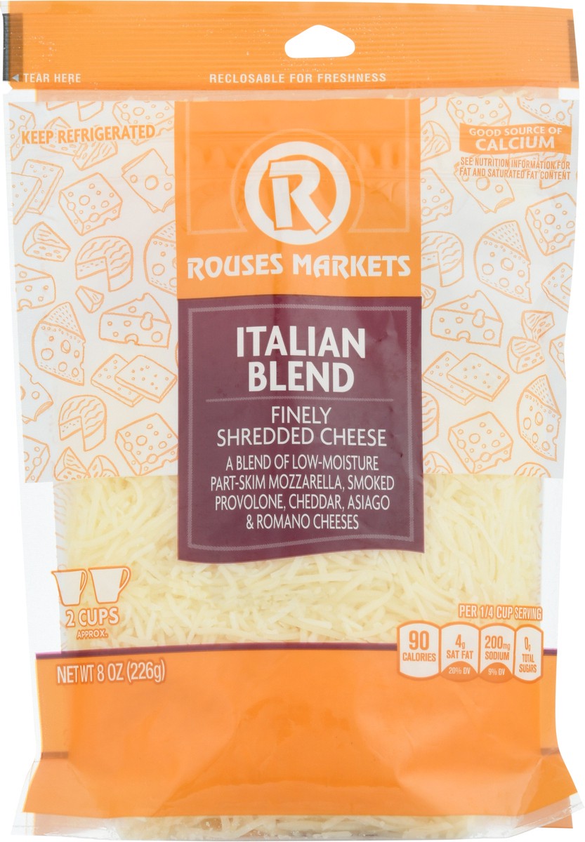 slide 11 of 14, Rouses Markets Italian Blend Finely Shredded Cheese 8 oz, 8 oz