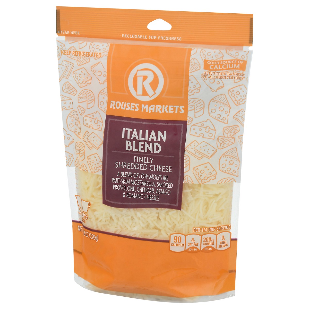 slide 9 of 14, Rouses Markets Italian Blend Finely Shredded Cheese 8 oz, 8 oz