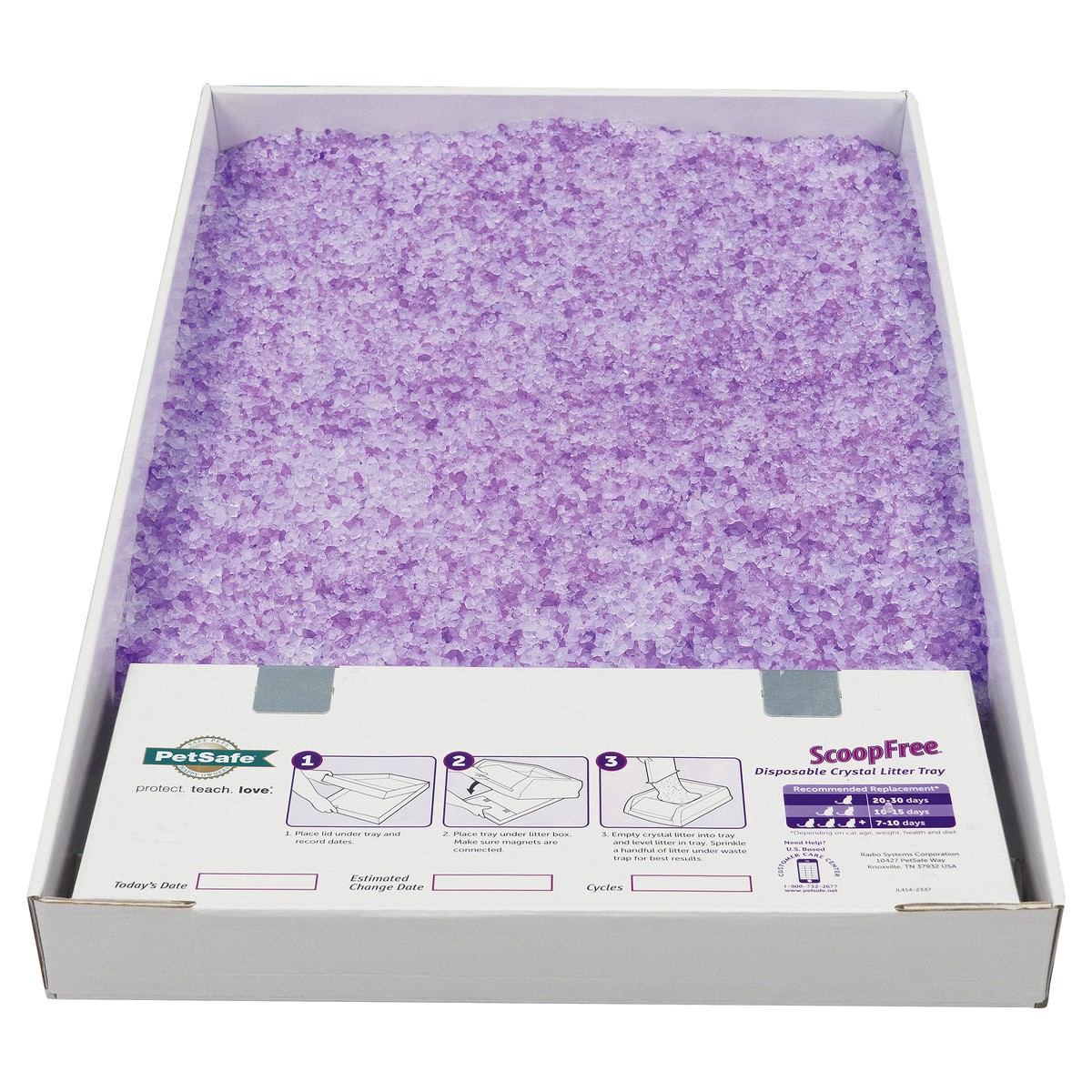 slide 5 of 9, ScoopFree Premium Lavender Crystal Litter Tray, Refill, 1 ct