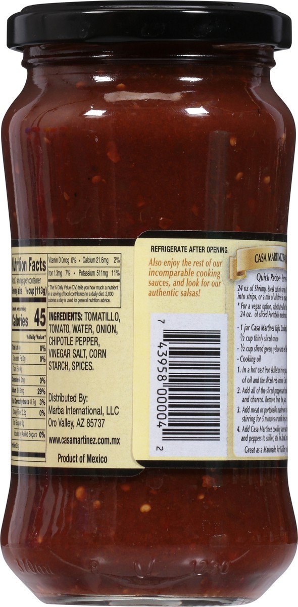 slide 2 of 9, Casa Martinez Fajita Cooking Sauce, 1 ct