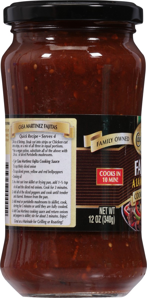 slide 9 of 9, Casa Martinez Fajita Cooking Sauce, 1 ct
