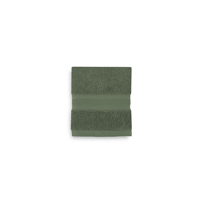 slide 1 of 15, Wamsutta Icon PimaCott Washcloth - Agave Green, 1 ct