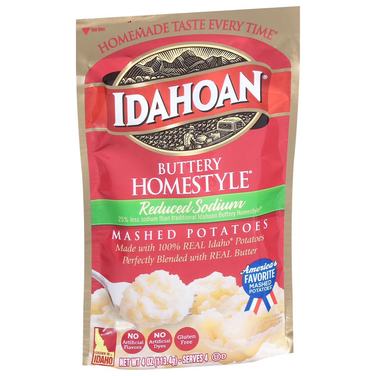 slide 7 of 12, Idahoan Buttery Homestyle Mashed Potatoes, 4 oz