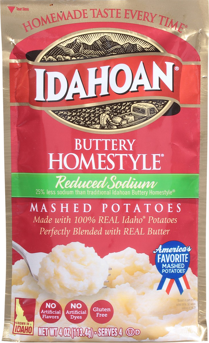 slide 5 of 12, Idahoan Buttery Homestyle Mashed Potatoes, 4 oz