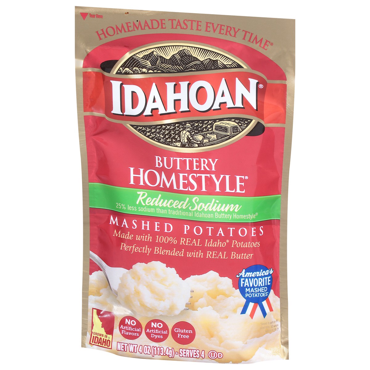 slide 8 of 12, Idahoan Buttery Homestyle Mashed Potatoes, 4 oz