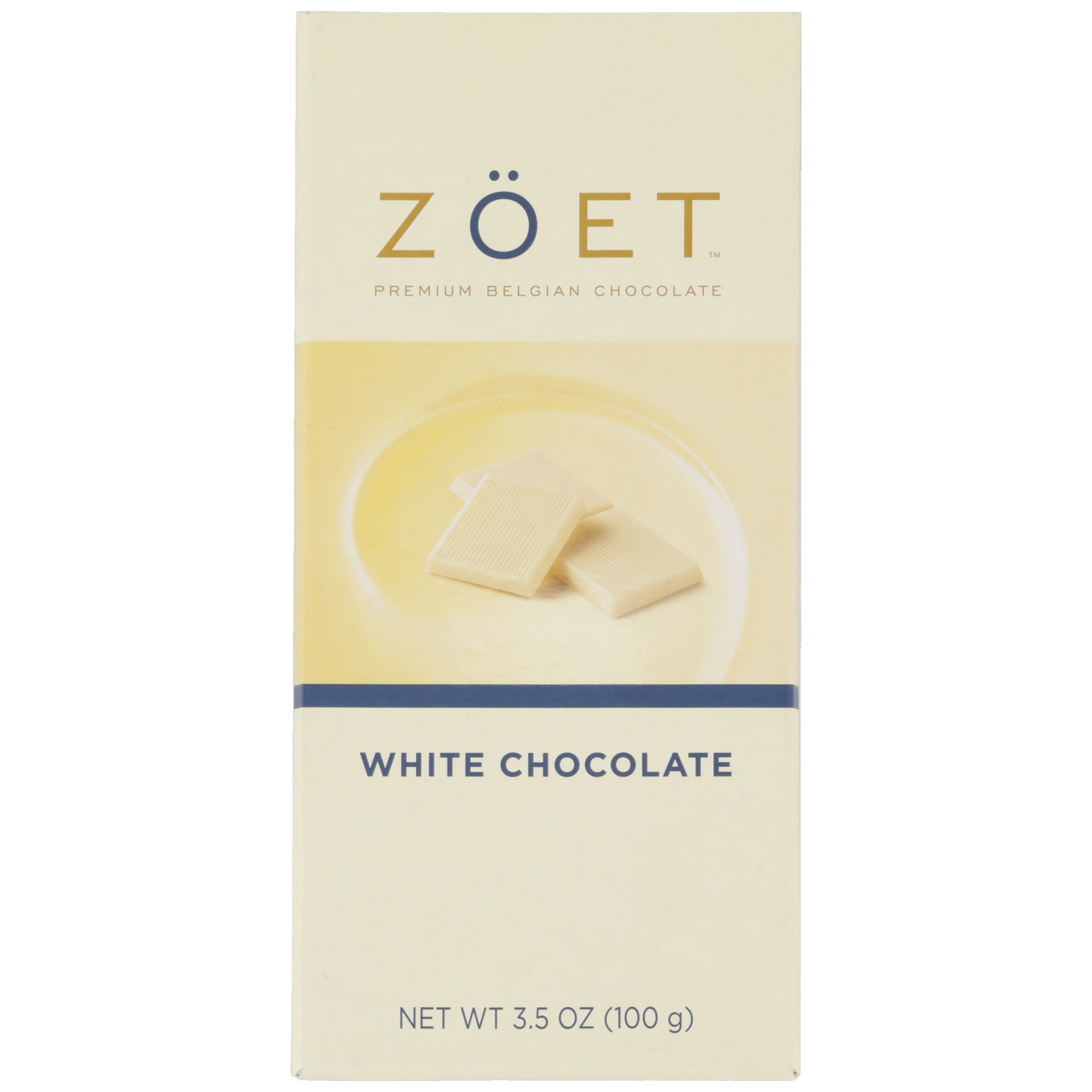 slide 1 of 6, Zöet Premium Belgian White Chocolate, 3.5 oz