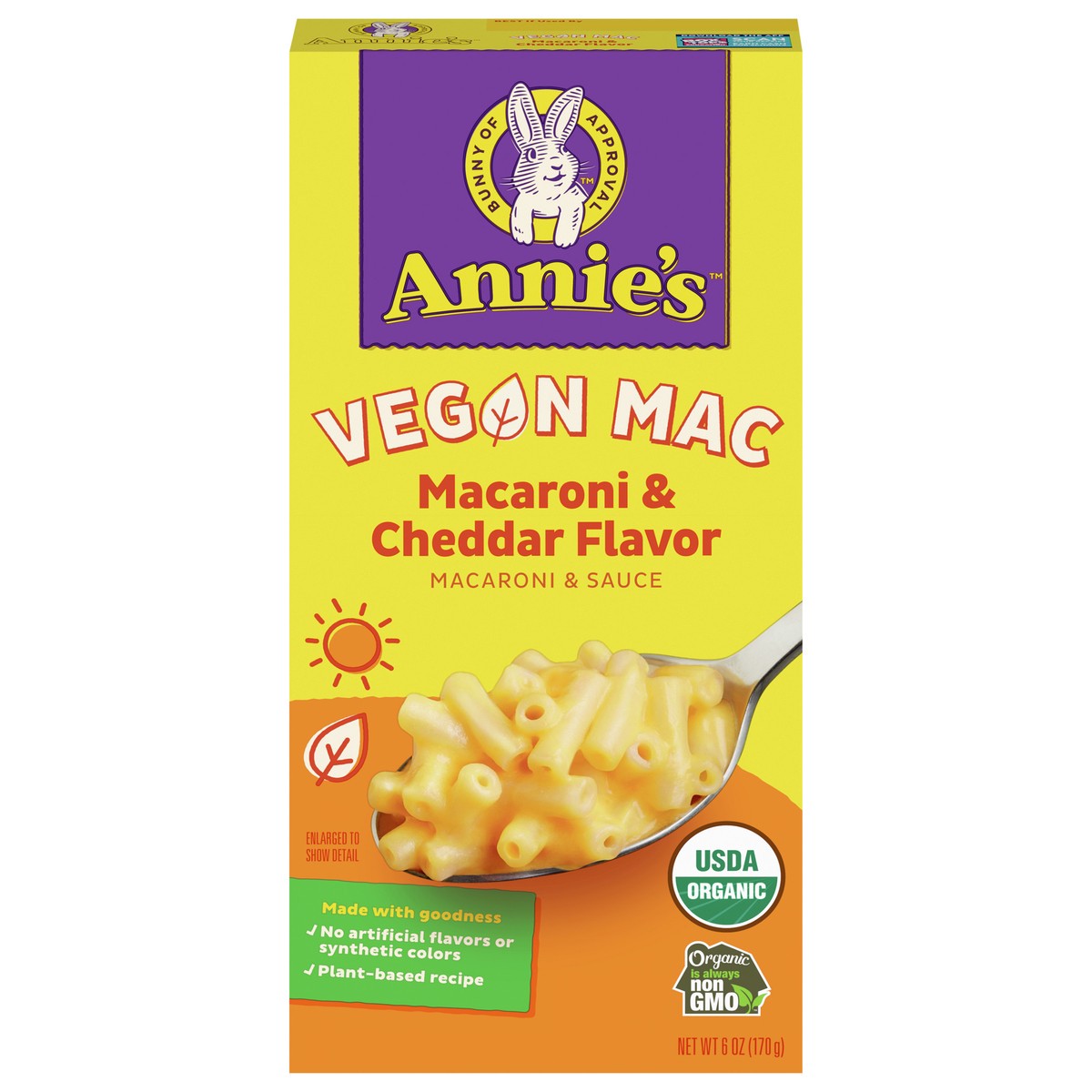 slide 13 of 14, Annie's Organic Cheddar Flavor Vegan Mac, 6 oz