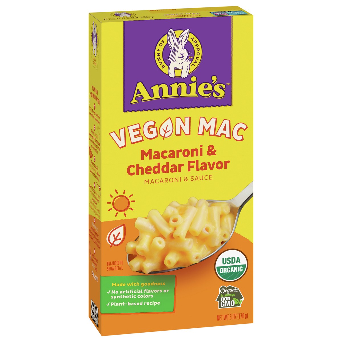 slide 12 of 14, Annie's Organic Cheddar Flavor Vegan Mac, 6 oz