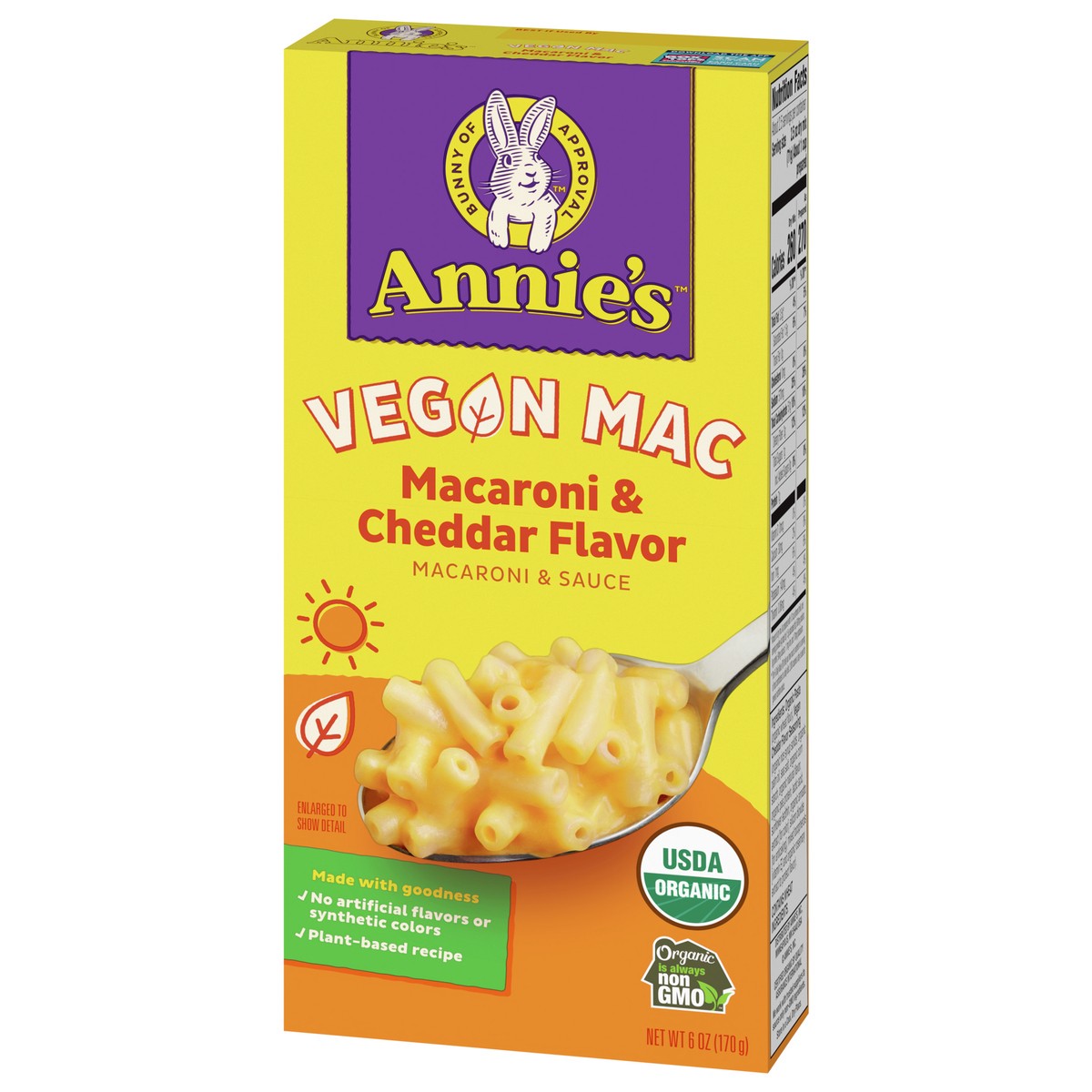 slide 7 of 14, Annie's Organic Cheddar Flavor Vegan Mac, 6 oz