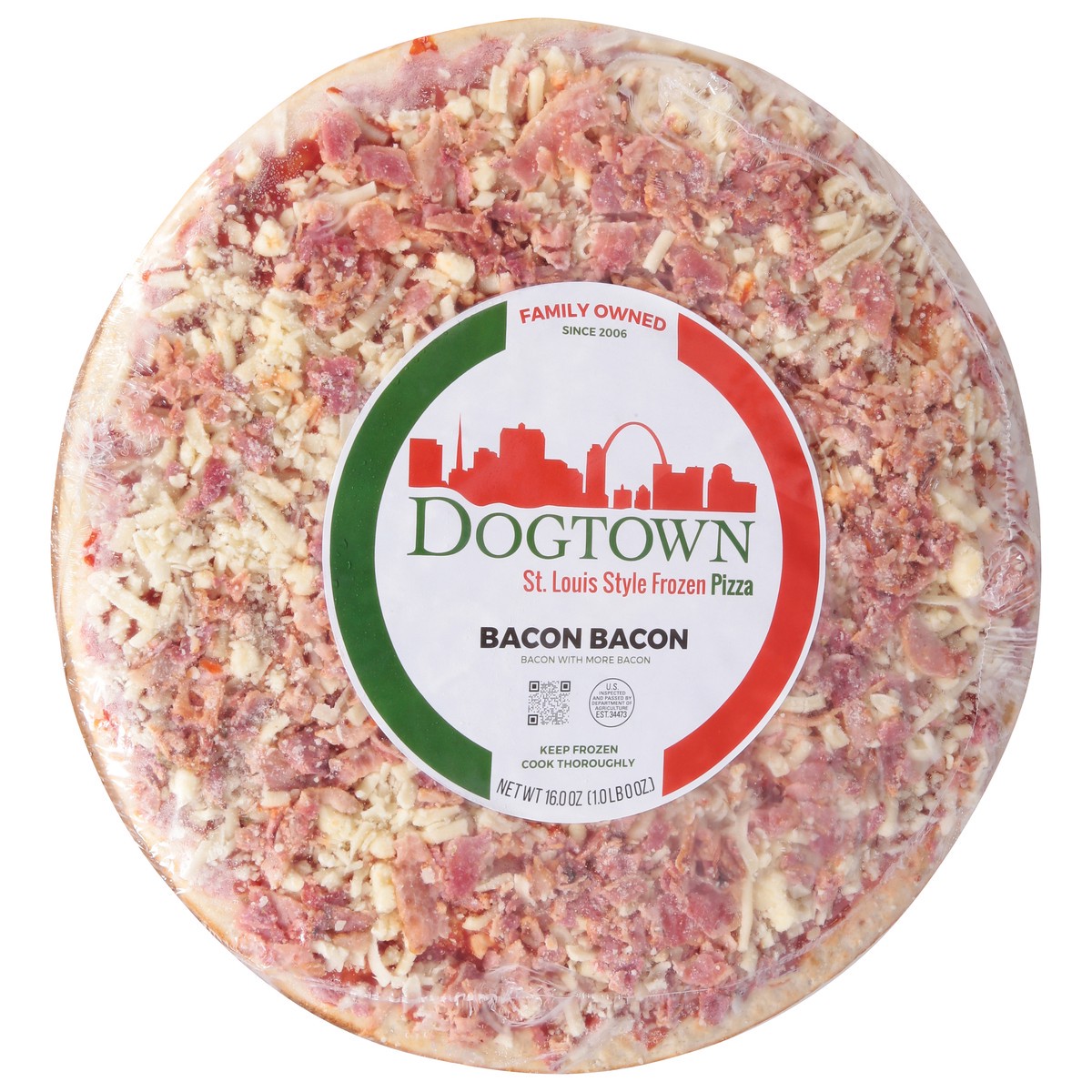 slide 10 of 13, Dogtown St. Louis Style Bacon Bacon Pizza 16.0 oz, 16 oz