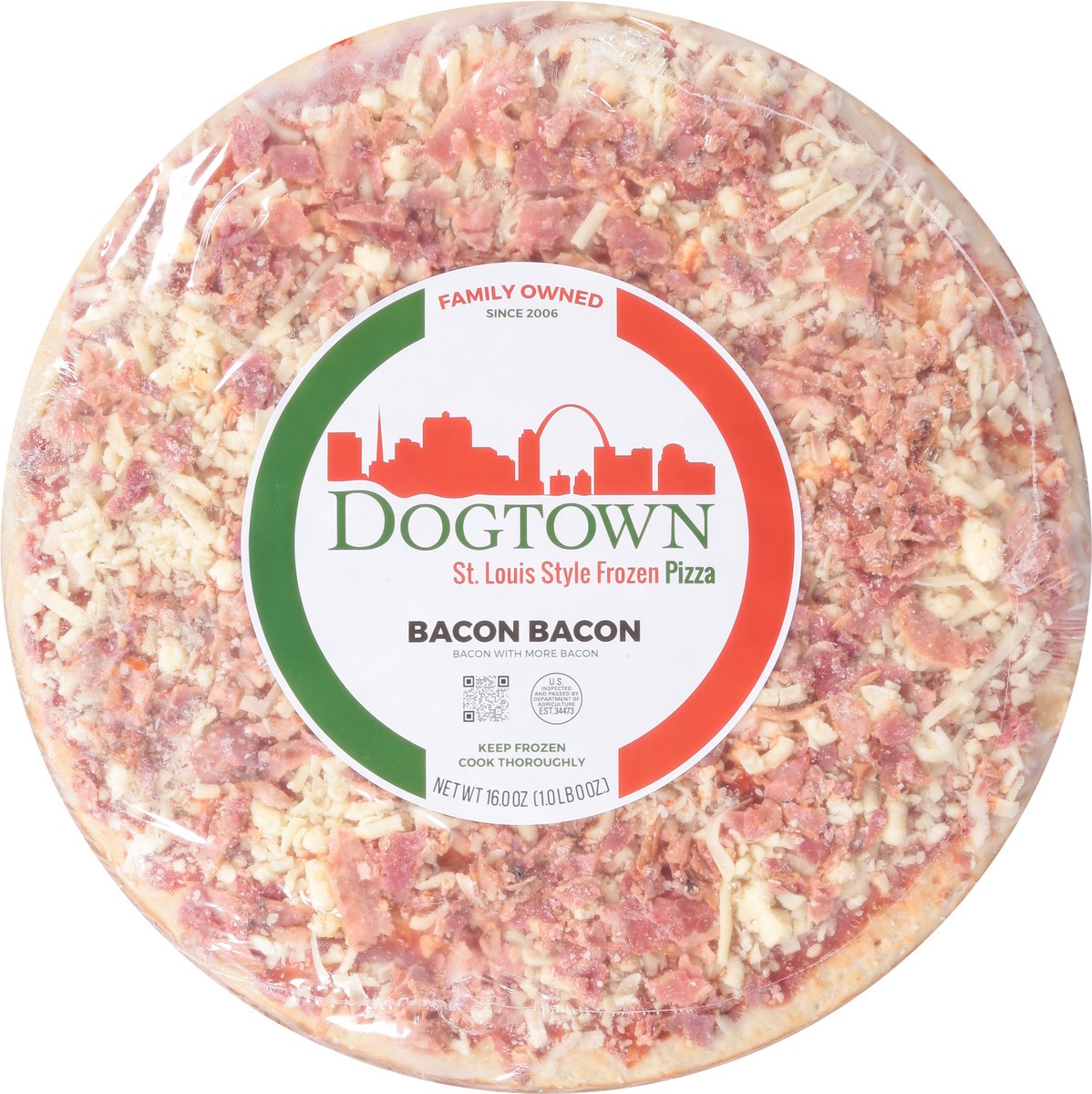 slide 11 of 13, Dogtown St. Louis Style Bacon Bacon Pizza 16.0 oz, 16 oz