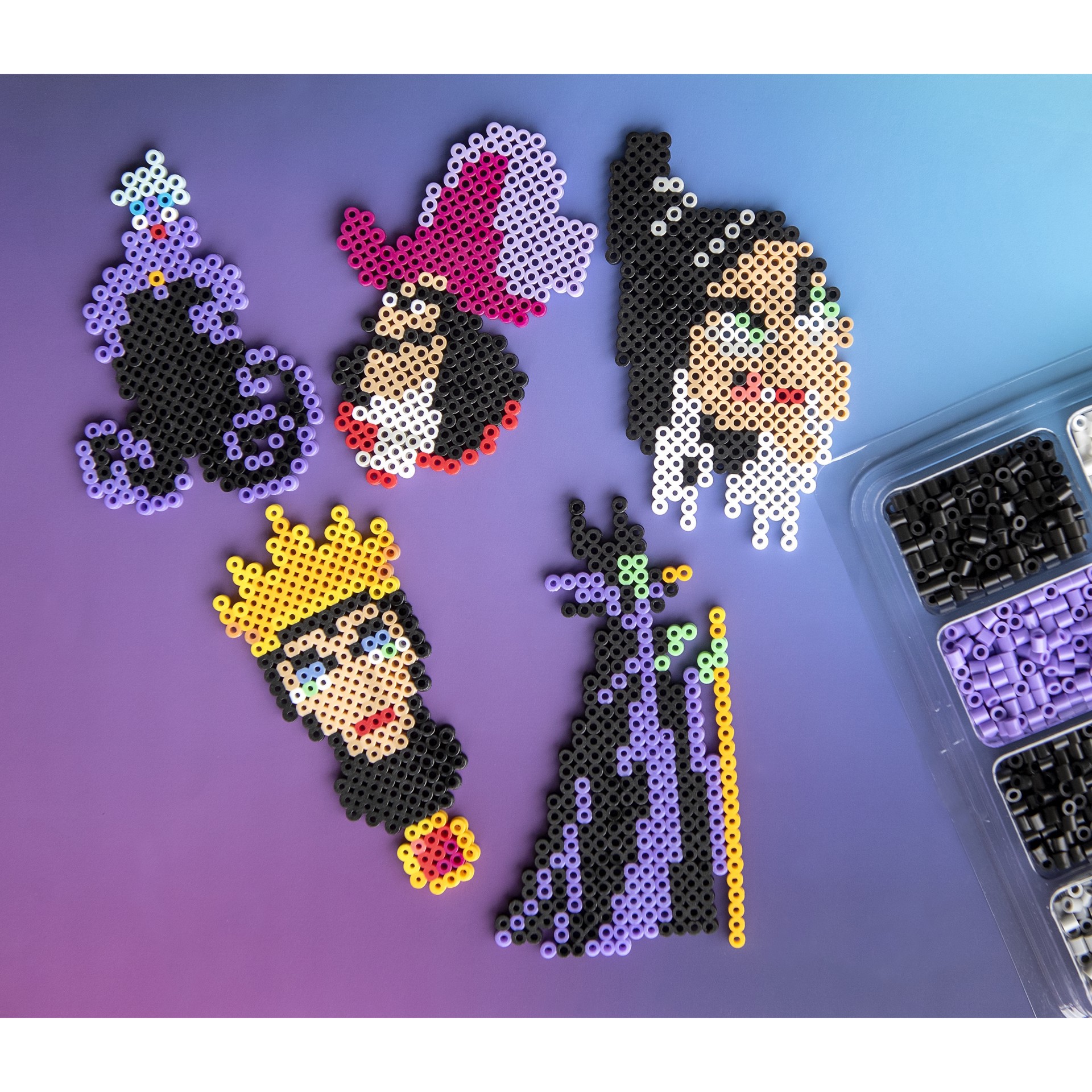 slide 3 of 8, Perler Disney Villains Deluxe Fused Bead Kit, 4,554 ct