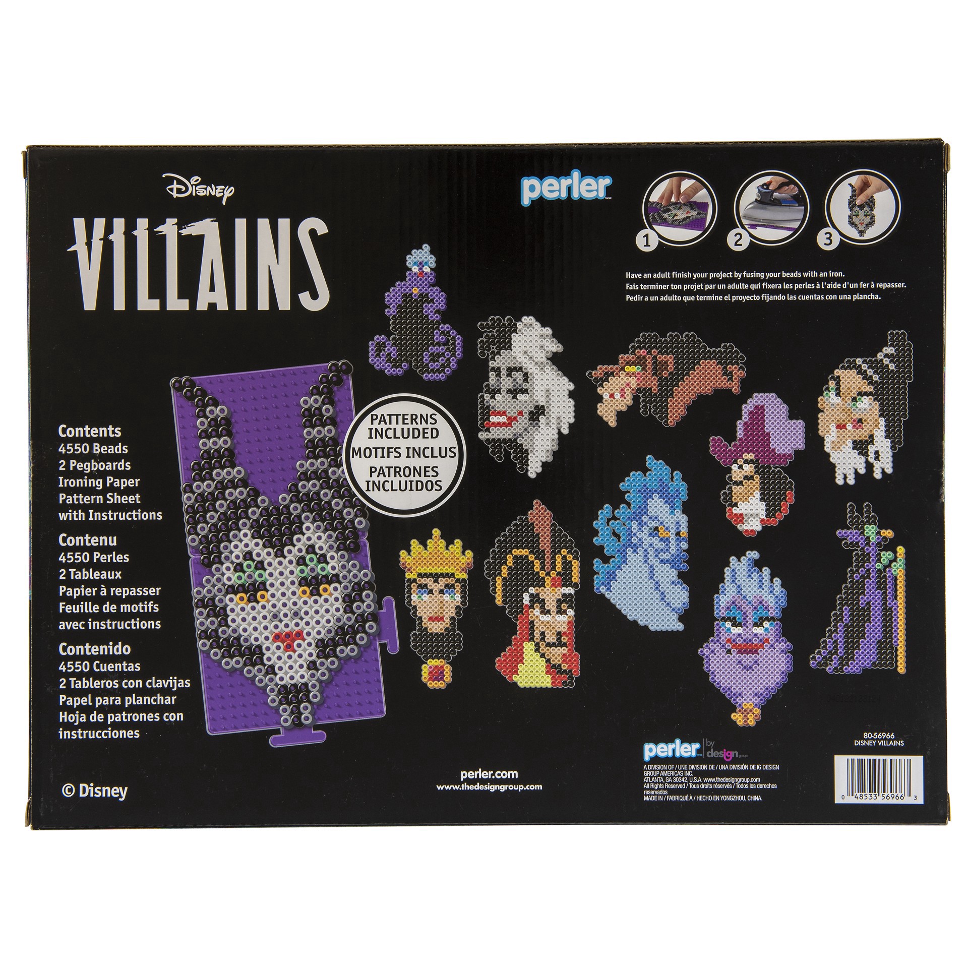 slide 7 of 8, Perler Disney Villains Deluxe Fused Bead Kit, 4,554 ct