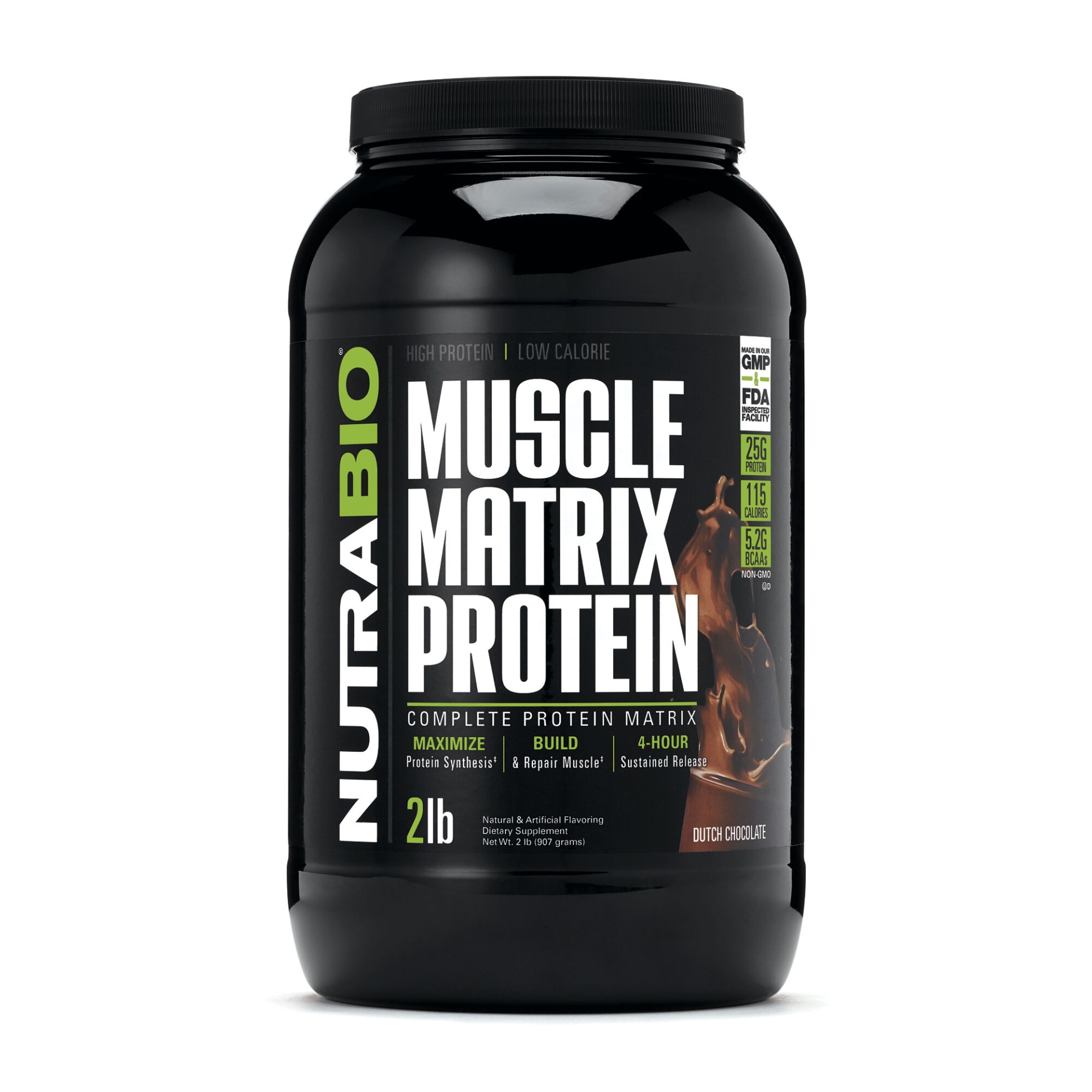 slide 1 of 1, NutraBio Muscle Matrix Protein - Dutch Chocolate, 2 lb