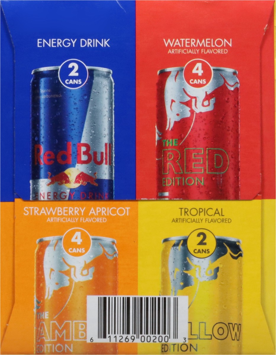 slide 9 of 14, Red Bull Energy Drink Variety Pack, Energy Drink, Red, Yellow & Amber, 80mg Caffeine, 8.4 fl oz, Pack of 12 Cans, 12 ct; 8.4 oz