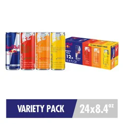 Red Bull Energy Drink Variety Pack, Energy Drink, Red, Yellow & Amber, 80mg Caffeine, 8.4 fl oz, Pack of 12 Cans