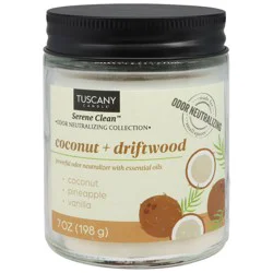 Tuscany Candle Serene Clean Collection Scented Jar Candle Coconut + Driftwood