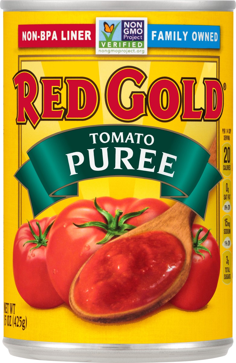 slide 4 of 7, Red Gold Puree Tomato 15 oz, 15 oz