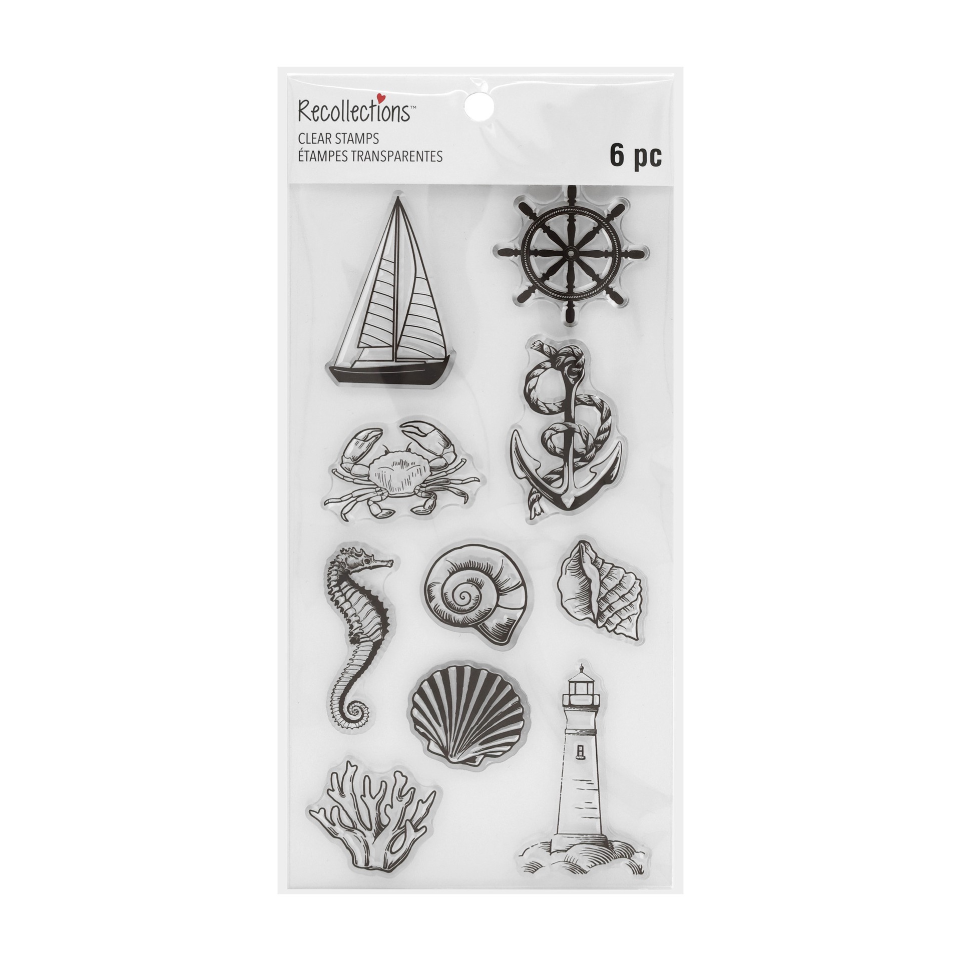 slide 3 of 5, Nautical Clear Stamps, 10ct. By Recollections, 10 ct
