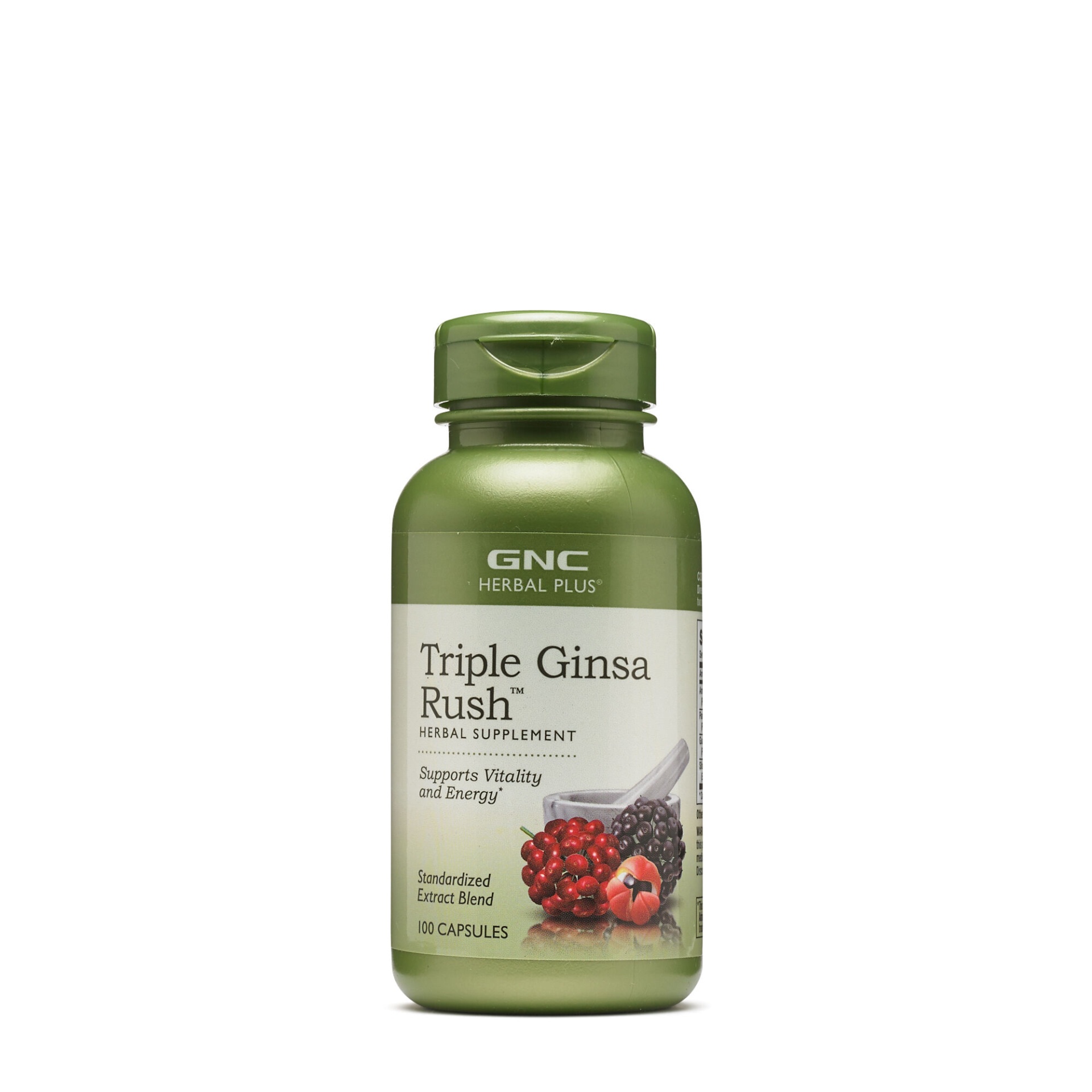 slide 1 of 1, GNC Herbal Plus Triple Ginsa Rush, 100 ct