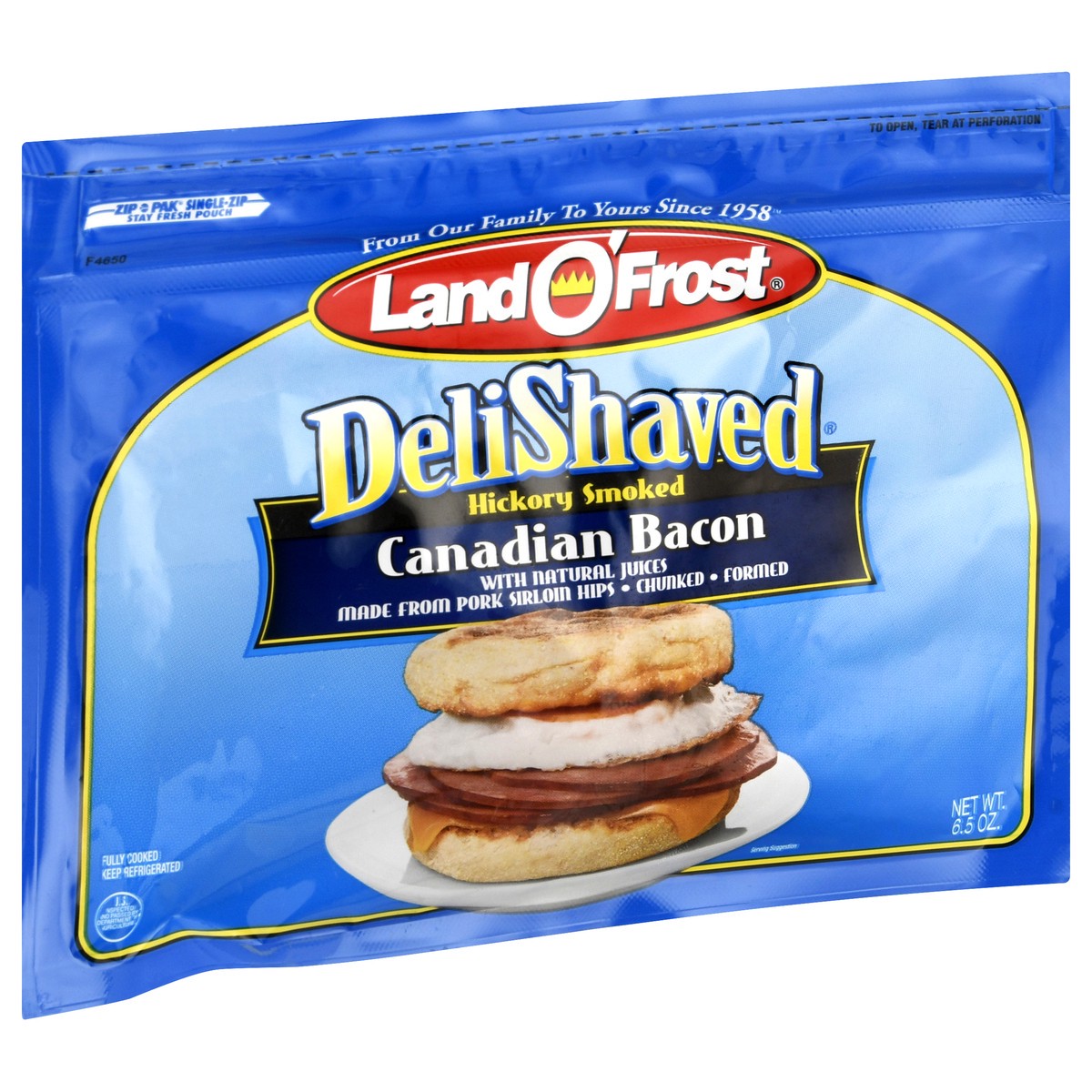 slide 11 of 13, Land O' Frost DeliShaved Hickory Smoked Canadian Bacon 6.5 oz, 6.5 oz
