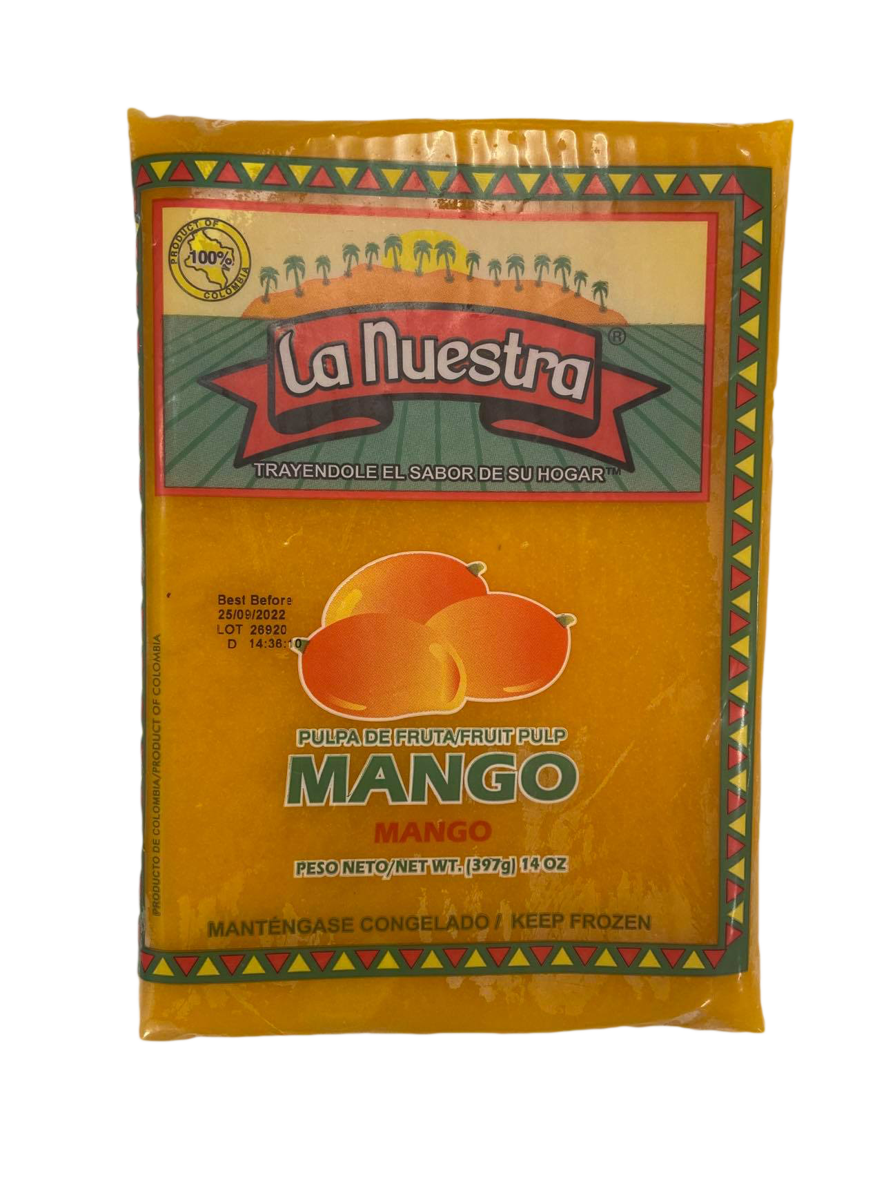 slide 1 of 1, La Nuestra Mango Pulp, 14 oz