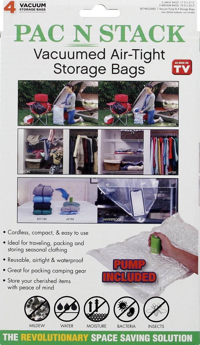 slide 5 of 11, Pac N Stack Storage Bags 4 ea, 4 ct