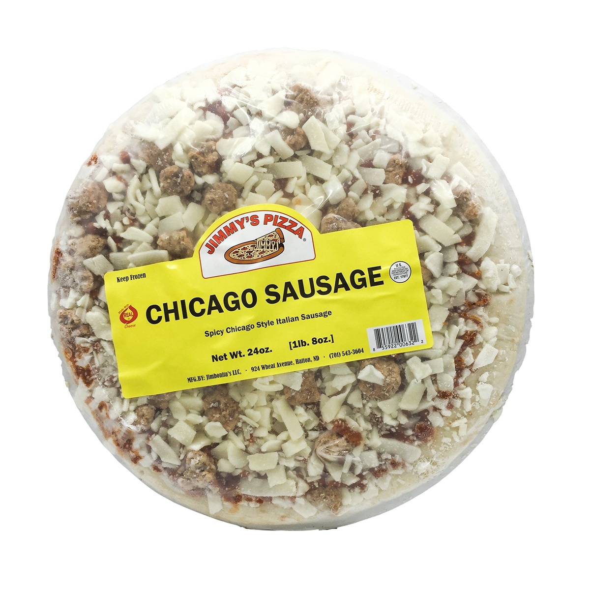 slide 1 of 1, Jimmy's Chicago Sausage Pizza, 1 ct