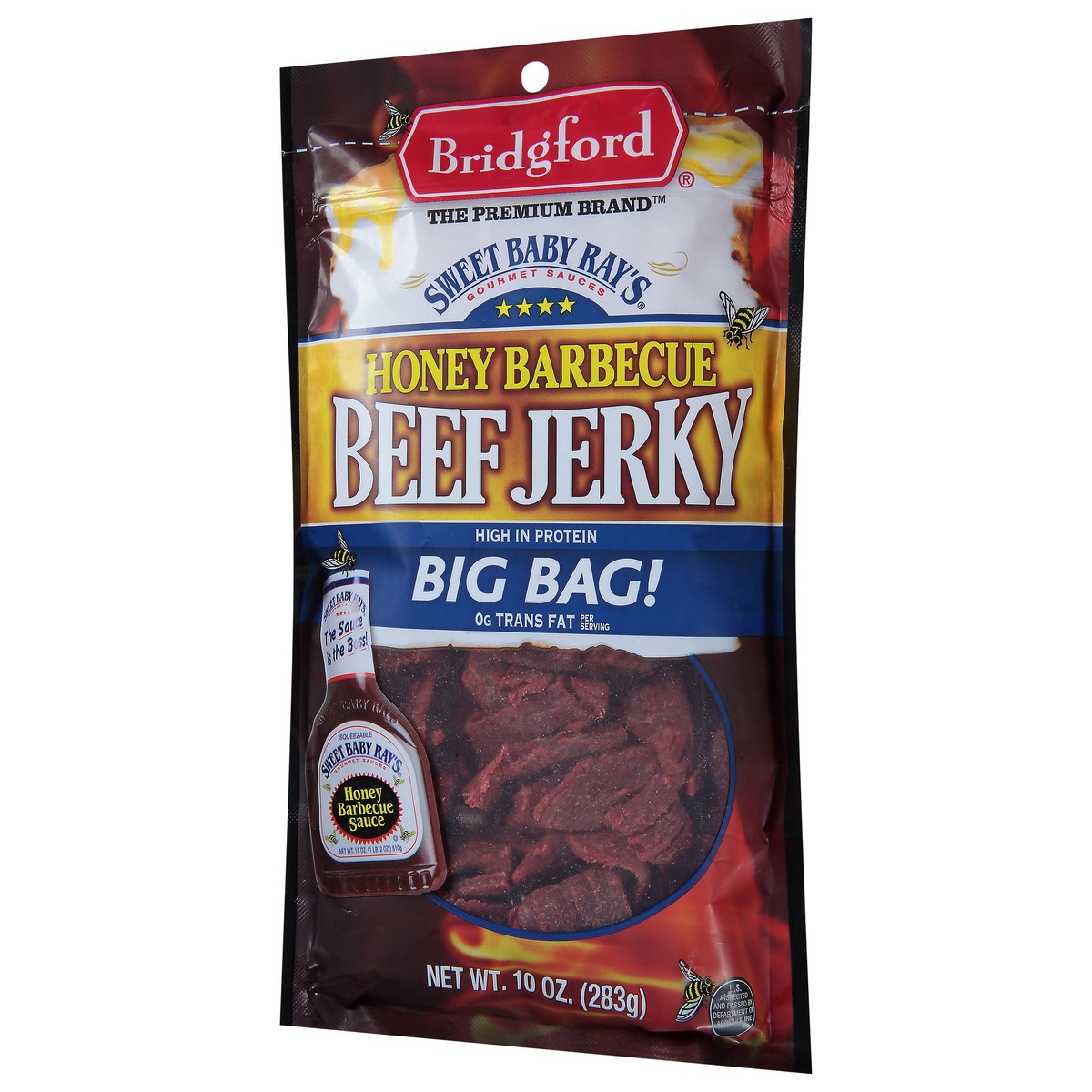 slide 3 of 13, Bridgford Honey Barbecue Beef Jerky Big Bag 10 oz, 10 oz