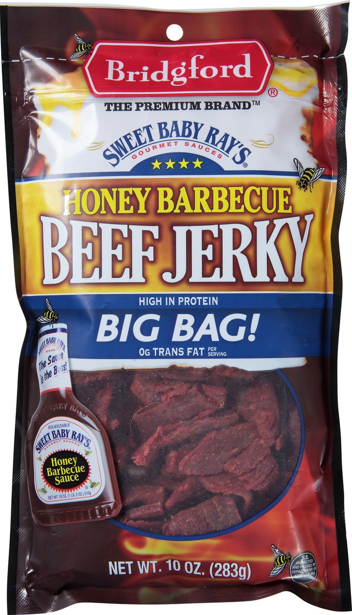 slide 9 of 13, Bridgford Honey Barbecue Beef Jerky Big Bag 10 oz, 10 oz