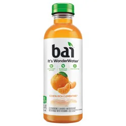 Bai Flavored Water, Costa Rica Clementine, Antioxidant Infused Beverage, 18 Fluid Ounce Bottle