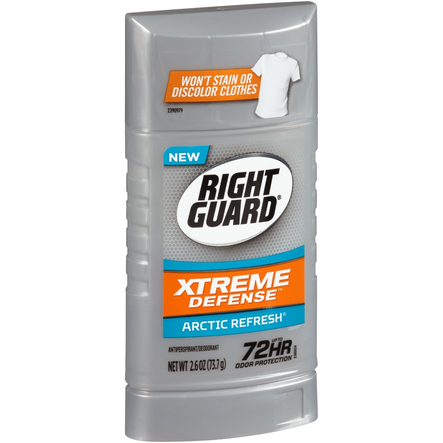 slide 2 of 6, Right Guard Xtreme Defense Arctic Refresh Antiperspirant Stick, 2.6 oz