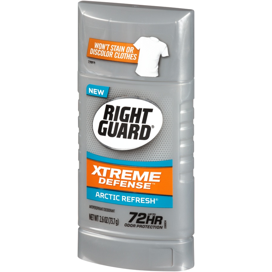 slide 3 of 6, Right Guard Xtreme Defense Arctic Refresh Antiperspirant Stick, 2.6 oz