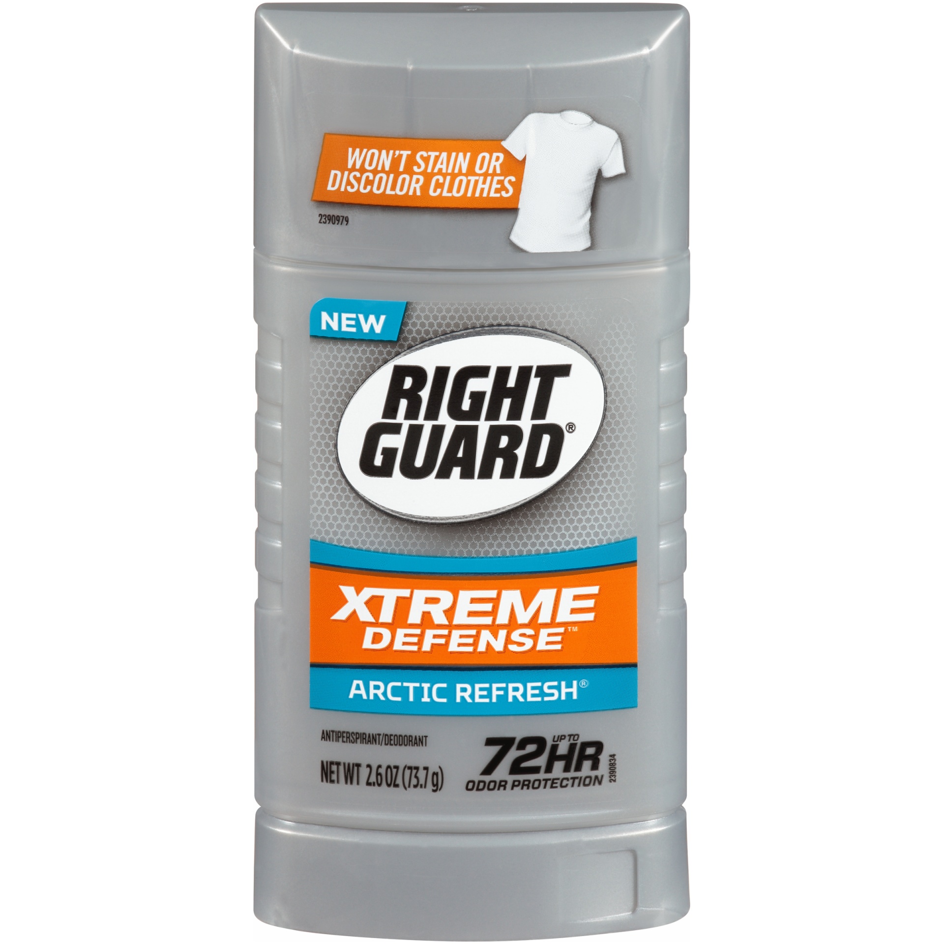 slide 1 of 6, Right Guard Xtreme Defense Arctic Refresh Antiperspirant Stick, 2.6 oz
