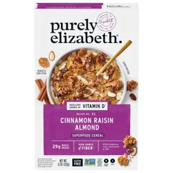 Purely Elizabeth Cinnamon Raisin Almond Superfood Cereal with Vitamin D 11 oz