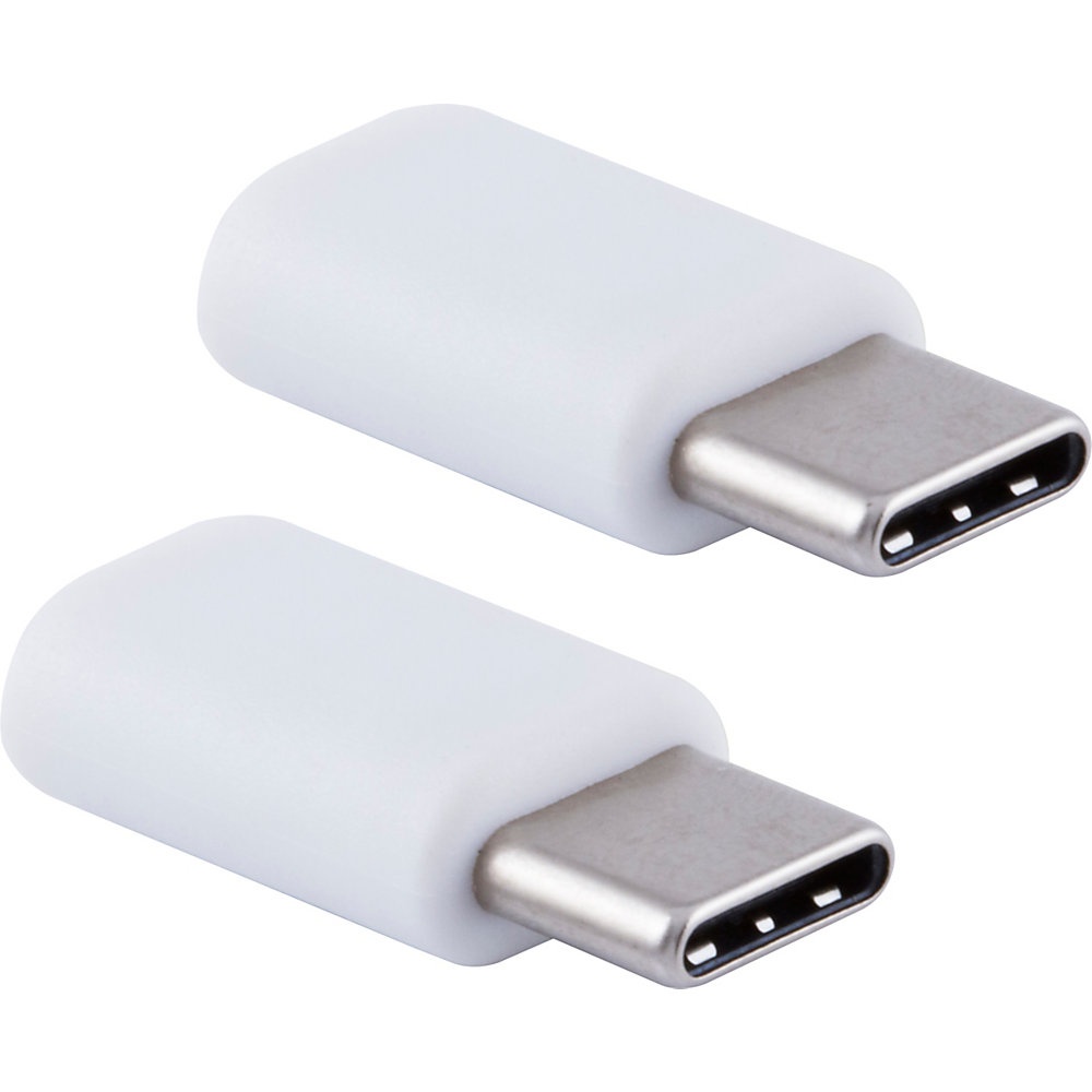 slide 1 of 1, Ativa Usb 2.0 Type-C-To-Micro Usb Type-B Adapter Cable, White, 36491, 1 ct