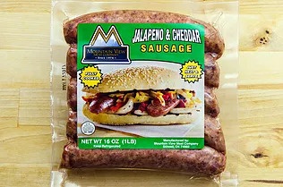 slide 1 of 1, Mountain View Jalapeno/Cheddar Smoked Sausage, 16 oz