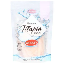 Wholey Boneless Skinless Premium Tilapia Fillets 16 oz
