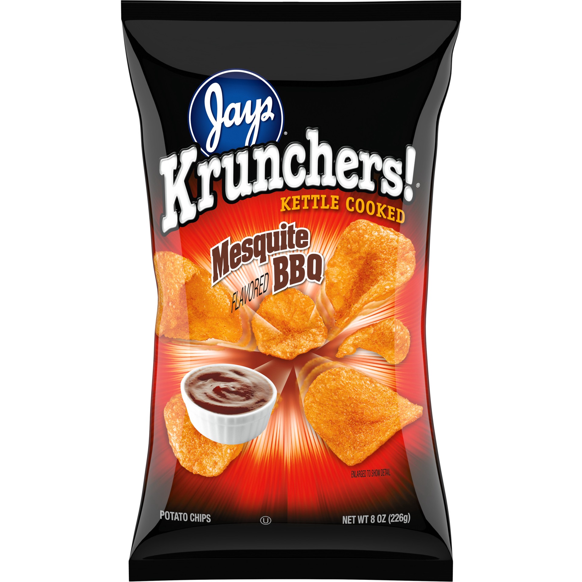 slide 1 of 6, Kruncher's! Kettle Cooked Potato Chips, Mesquite BBQ, 8 Oz Bag, 8 oz